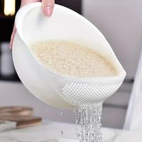 Modern Rice Washing Drain Basket, 1 Count Rice Washing Sieve, Household Kitchen Gadgets for Home Use, Kitchen Cooking Accesso...