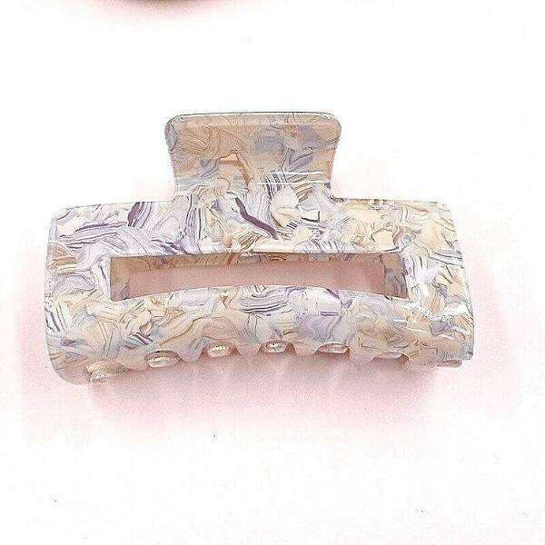 Rectangular Acrylic Large Claw Hair Clips for Thick Hair