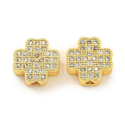 Brass Cubic Zirconia Beads