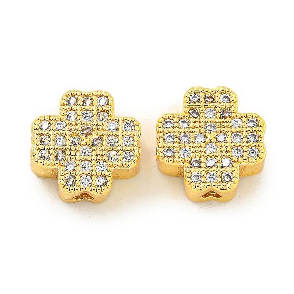 Brass Cubic Zirconia Beads