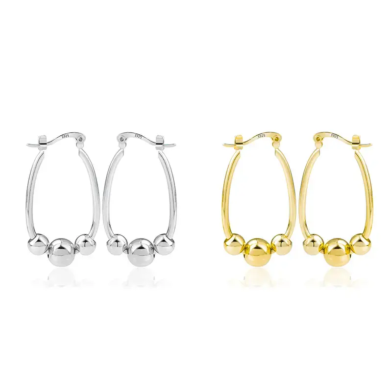 AELNEN S925 Sterling Silver,Pretty Studs,Elegant Design for Everyday Wear, Ideal for Fashion and Style Nugget Earrings