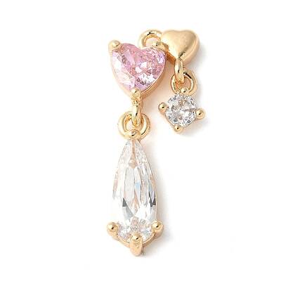 Brass Micro Pave Cubic Zirconia Pendants