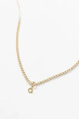 Rhett Initial Necklace | Metal Color: Gold | Style: Q