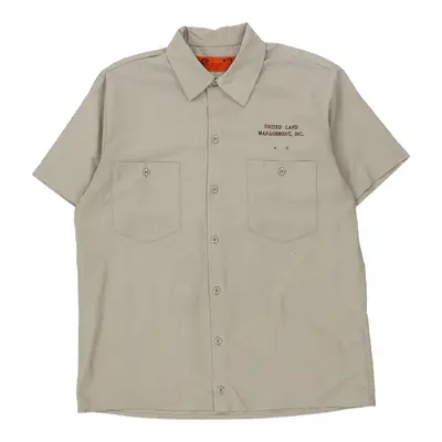 United Land Management Dickies Short Sleeve Shirt - Medium Beige Polyester Blend