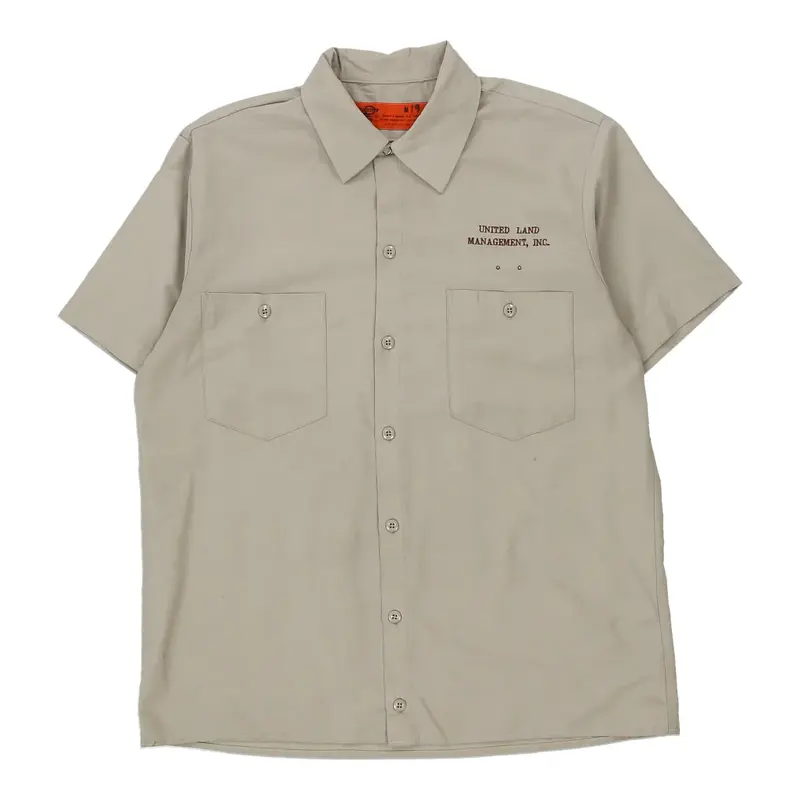 United Land Management Dickies Short Sleeve Shirt - Medium Beige Polyester Blend