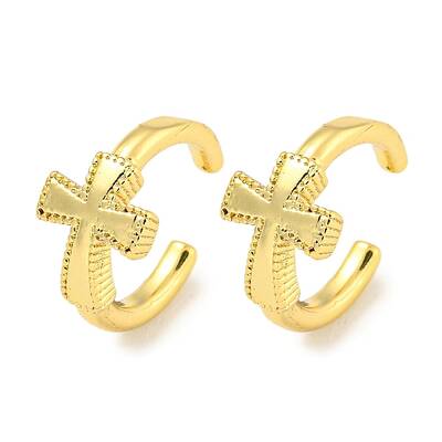 Brass Cuff Earrings