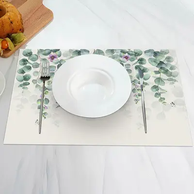 Hanging Floral Leaf Spring Dining Set Of 4 Placemats - Aperturee