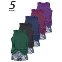 Women's Solid Round Neck Tank Top, Casual Sleeveless Top for Daily Wear, Ladies Clothes for All Seasons 0 0 Womenswear Comfor...