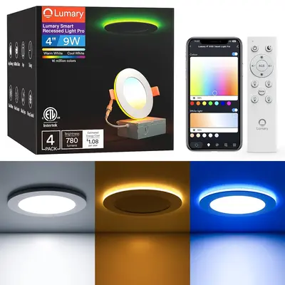 Lumary Smart Recessed Light Pro 4 Inch, 4 pcs