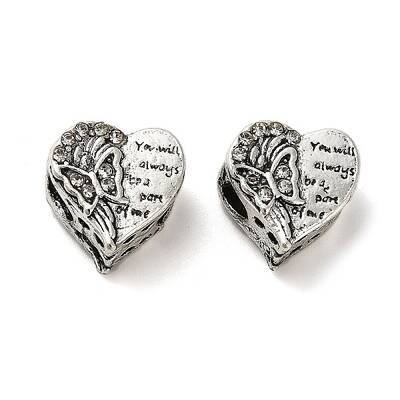 Alloy Rhinestone European Beads