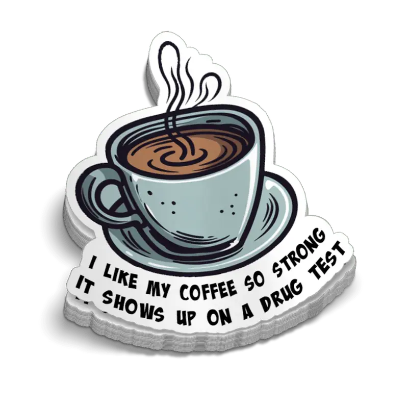 Strong Coffee - Hard Hat Decal