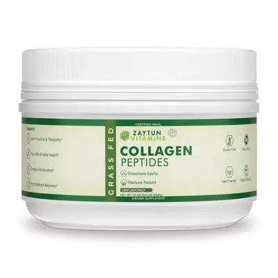 Zaytun Halal Collagen Peptides Powder, Hydrolyzed Type I & III Collagen, Supports Joint, Bone, Muscles, Hair, Skin, & Nails, ...