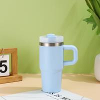 My First Toddler Travel Tumbler, Portable Stainless Steel Tumbler with Silicone Straw and Leak-proof Lid, Thermos Bottle, Kee...