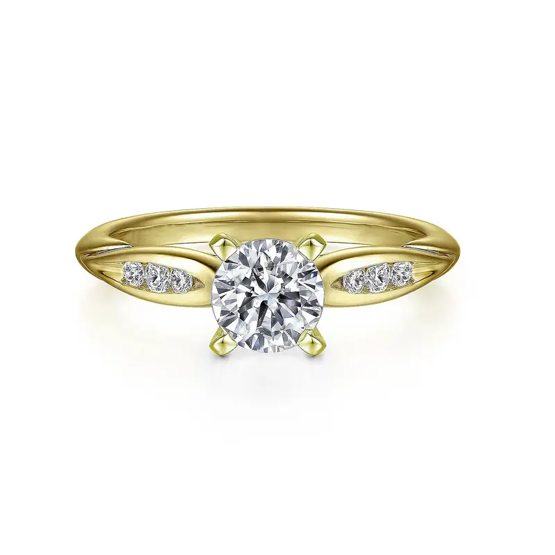 10K Gold 1.95 to 5.45 CT.T.W. Round Moissanite Engagement Band