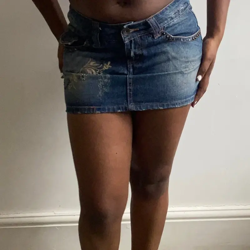 Terranova Mini Denim Skirt - 31W UK 12 Blue Cotton