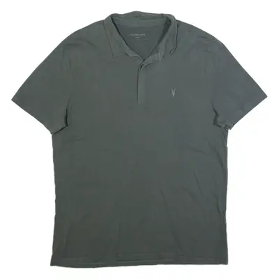 ALL SAINTS Mens Polo Shirt Grey L
