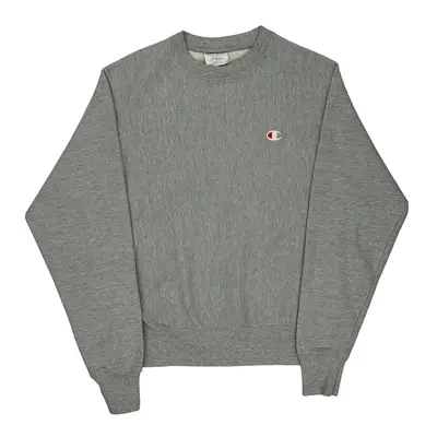 Reverse Weave Champion Sweatshirt - Small Grey Cotton Blend