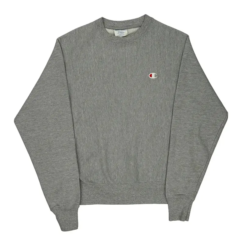 Reverse Weave Champion Sweatshirt - Small Grey Cotton Blend