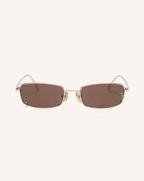 HOOKED Pierced Wire Frame Sunglasses for Women - UV Protection