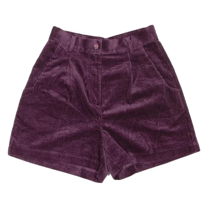 THE PETITS HAUTS Womens Corduroy Shorts Purple XXS W23