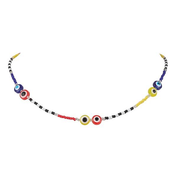 Resin and Glass Seed Bead Necklaces