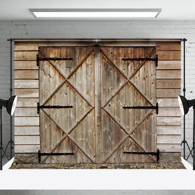 Stone Floor And Door Wood Backdrop For Photography - Aperturee
