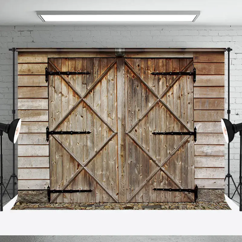 Stone Floor And Door Wood Backdrop For Photography - Aperturee