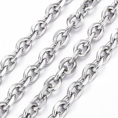 Tarnish Resistant 304 Stainless Steel Cable Chains