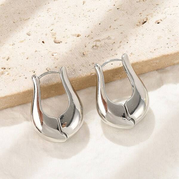 Brass Hoop Earrings for Women