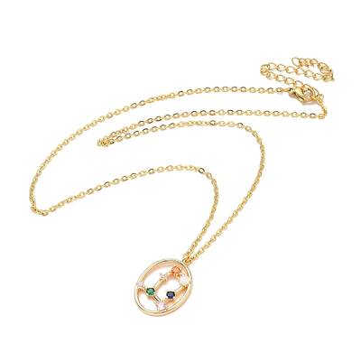 Colorful Cubic Zirconia Constellation Pendant Necklace