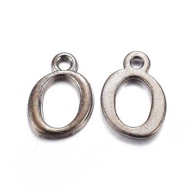 Gunmetal Plated Alloy Letter Pendants