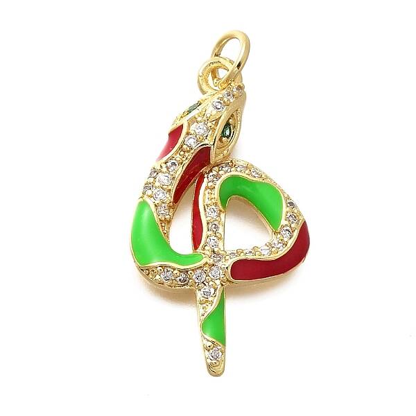Brass Micro Pave Cubic Zirconia Pendants