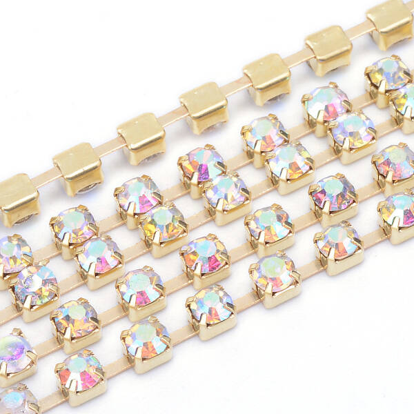 Brass Rhinestone Strass Chains