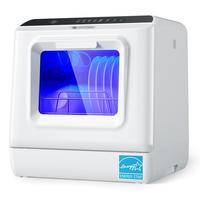 ecozy Portable Dishwasher Countertop, Mini Dishwasher with a Built-in 5L Water Tank, No Hookup Needed, 6 Washing Programs, Ex...