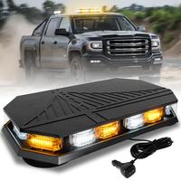 14.5Inch Rooftop Emergency Strobe Lights Bar, 102LED Mini Beacon Safety Flashing Warning Traffic Lights Bar w/Magnetic Base f...