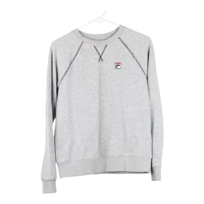 Fila Sweatshirt - Small Grey Cotton Blend
