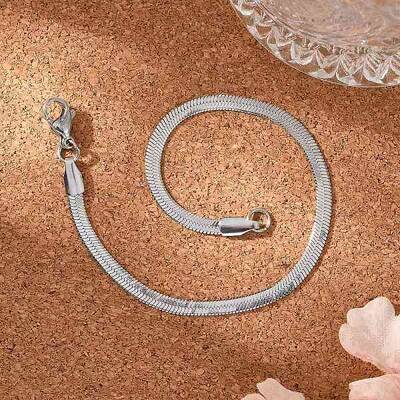 Tarnish Resistant 304 Stainless Steel Herringbone Chain Bracelets