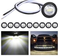Nilight 10 PCS 3/4 Inch Round LED Clearance  LED Front Rear Side Marker Indicator  Bullet Marker  for Truck RV Car Bus Traile...