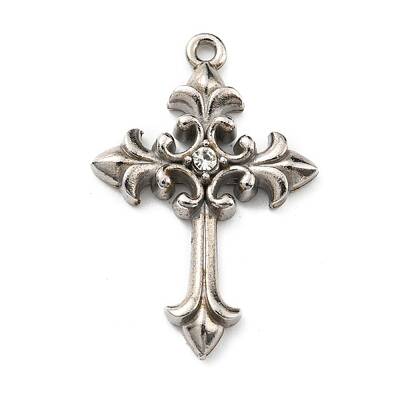 304 Stainless Steel with Rhinestone Pendants