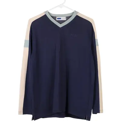 Age 14 Fila Sweatshirt - Large Navy Cotton Blend