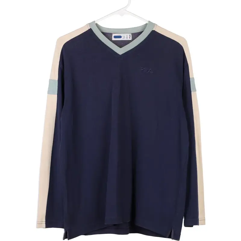 Age 14 Fila Sweatshirt - Large Navy Cotton Blend
