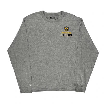 Murray State Racers Russell Athletic College Long Sleeve T-Shirt - Large Grey Cotton Blend