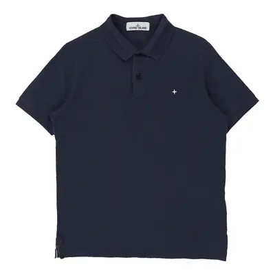 Age 10-12 Stone Island Polo Shirt - Medium Navy Cotton