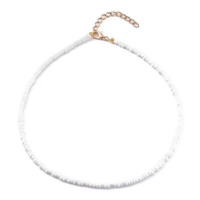 Round Opaque Colours Glass Seed Beaded Necklaces
