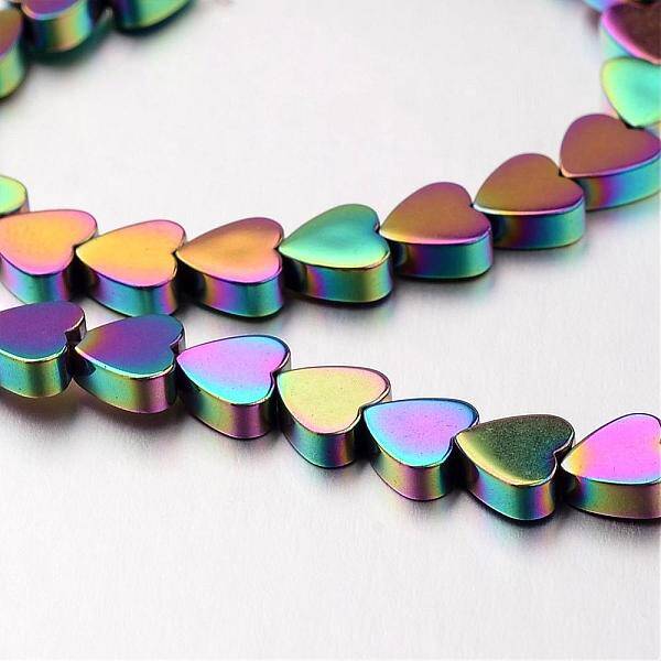 Electroplate Non-magnetic Synthetic Hematite Bead Strands