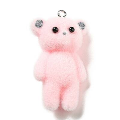Flocky Opaque Resin Animal Pendants