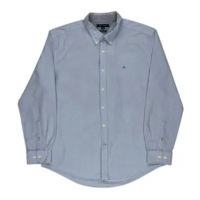 Custom Fit Tommy Hilfiger Shirt - XL Blue Cotton | Size: x-large