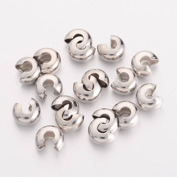 Brass Crimp Beads Covers