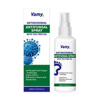 Vamy Foot Spray with Tea Tree & Oregano for Tinea Pedis, Itching, Odor Relief & Antimicrobial Cleanser for Home Use