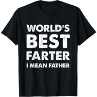 [100% Cotton] Hilarious World Best Fartter Father Funny T-Shirt For Dads Who Love Jokes .